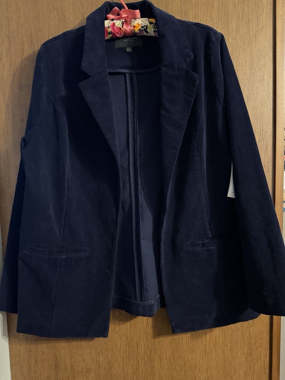 LIVERPOOL LOS ANGELES Corduroy Boyfriend Blazer NWT SZ Small Arctic Night Work